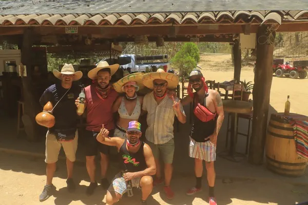 A group of friends enjoys a rustic stop in the countryside, one of the Best Day Trips from Puerto Vallarta for Adventure Seekers looking for authentic local experiences.
